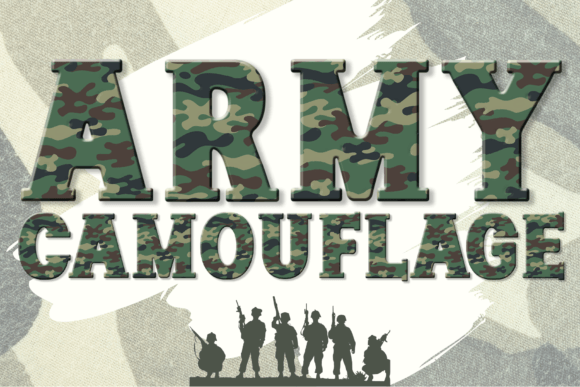Army Camouflage: A Playful Color Font for Festive Content