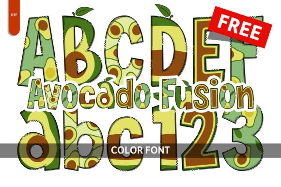 Avocado Fusion: A Playful Color Fonts Choice