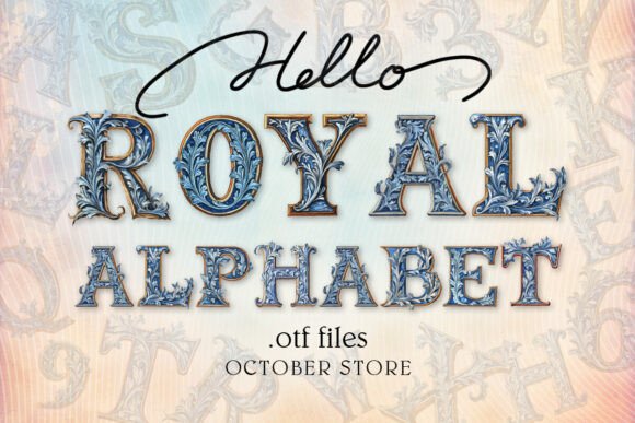Blue Royal Alphabet: Color Fonts for Premium Branding