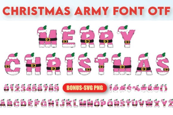 Christmas Army Pink Fonts: A Color Fonts Review