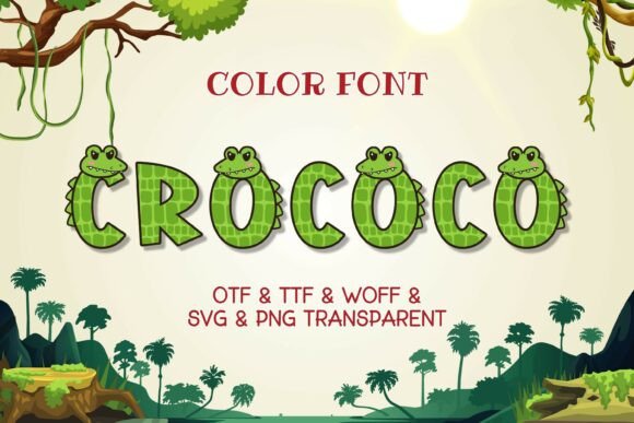 Crococo: A Playful Color Fonts Choice for Local Branding