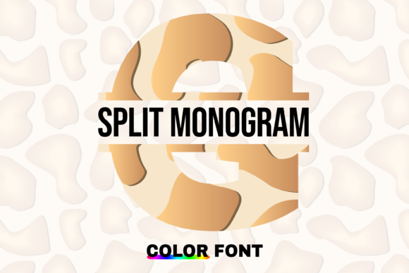 Giraffe Split: A Playful Color Fonts Choice
