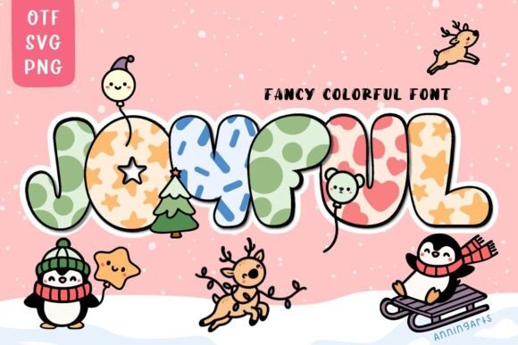 Joyful: A Color Fonts Gem for Festive Editorial Design