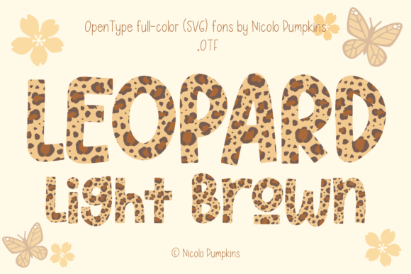 Leopard Light Brown: A Color Fonts Gem for Editorial Charm