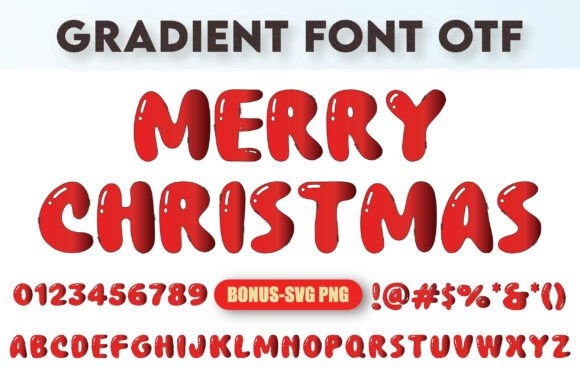 Merry Christmas Gradient Fonts: A Color Fonts Review