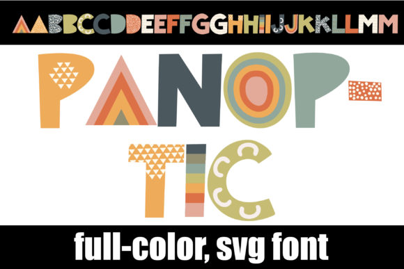 Panoptic: A Playful Color Fonts Display Font