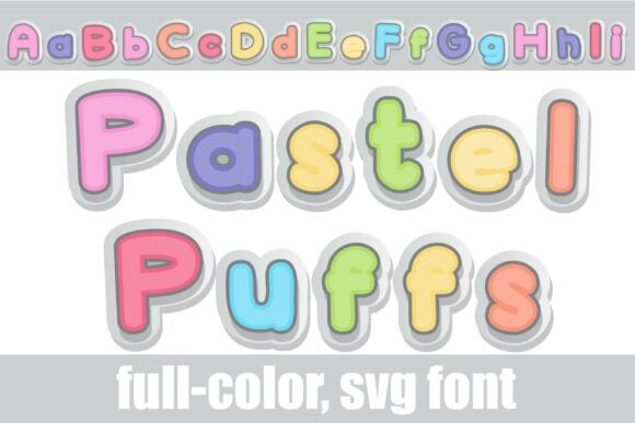 Pastel Puffs: A Color Fonts Display Font for Local Branding