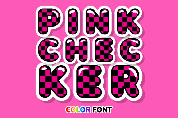 Pink Checker: A Color Fonts Gem for Modern Design Projects