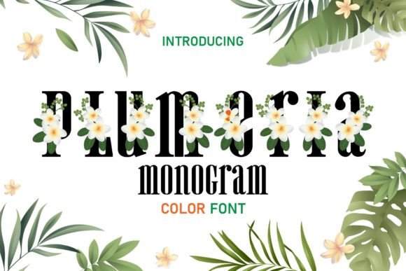 Plumeria Monogram: A Color Fonts Gem for Local Branding