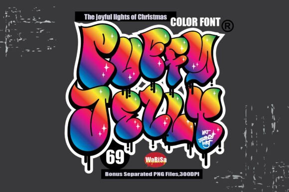 Puffy Jelly: A Vibrant Color Fonts Choice