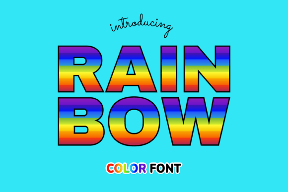 Rainbow Color: A Vibrant Color Fonts Choice for Local Business Branding