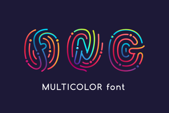Rainbow Fingerprint: A Vibrant Color Fonts Choice