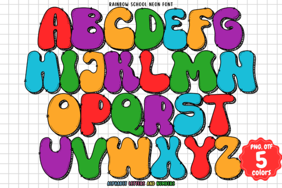 Rainbow School Neon: A Color Fonts Powerhouse for Creative Publishers