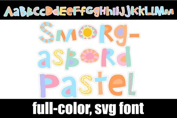 Smorgasbord Pastel: A Color Fonts Gem for Local Business Branding