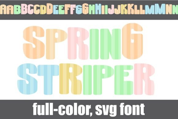Spring Striper: A Vibrant Color Fonts Display Typeface