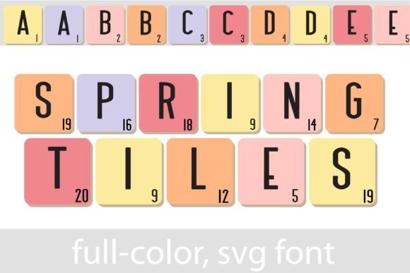 Spring Tiles: A Color Fonts Display Font for Editorial Design