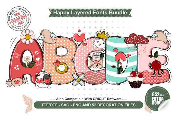 Valentine’s Lovely Heart Bundle Fonts