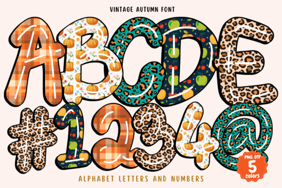 Vintage Autumn Color Fonts