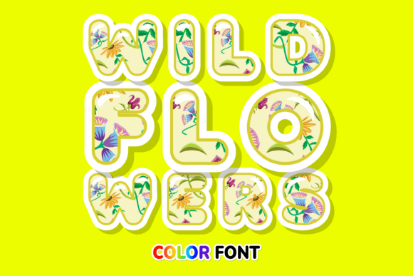 Wild Flowers: A Botanical Color Font for Handmade Brands