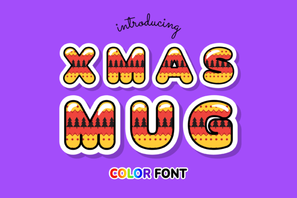 Xmas Mug: A Festive Color Fonts Choice